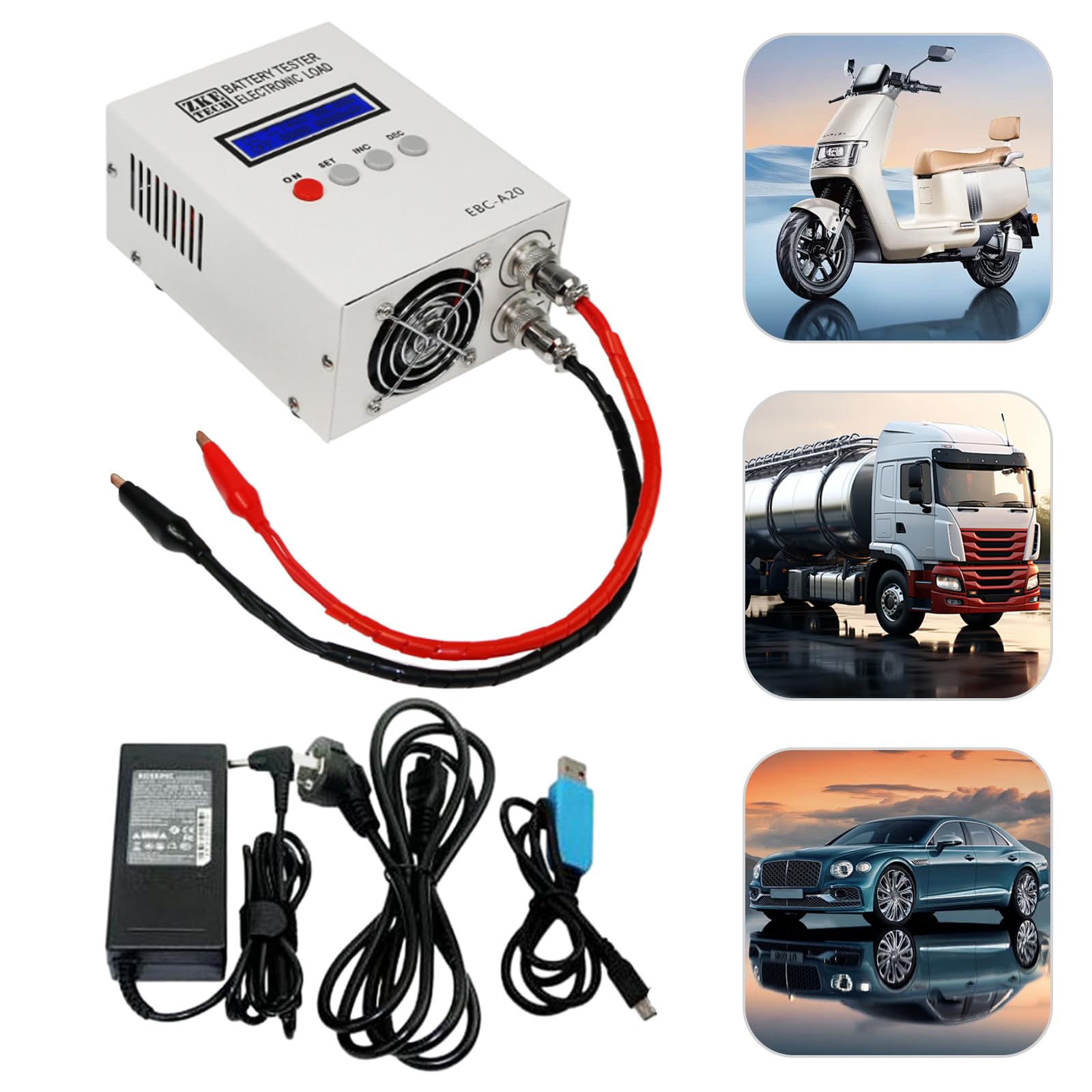 Tester di capacità della batteria EBC-A20 multifunzione con carica elettronica, tester di capacità, tester di capacità, tester di capacità, tester al litio per tester di circuiti