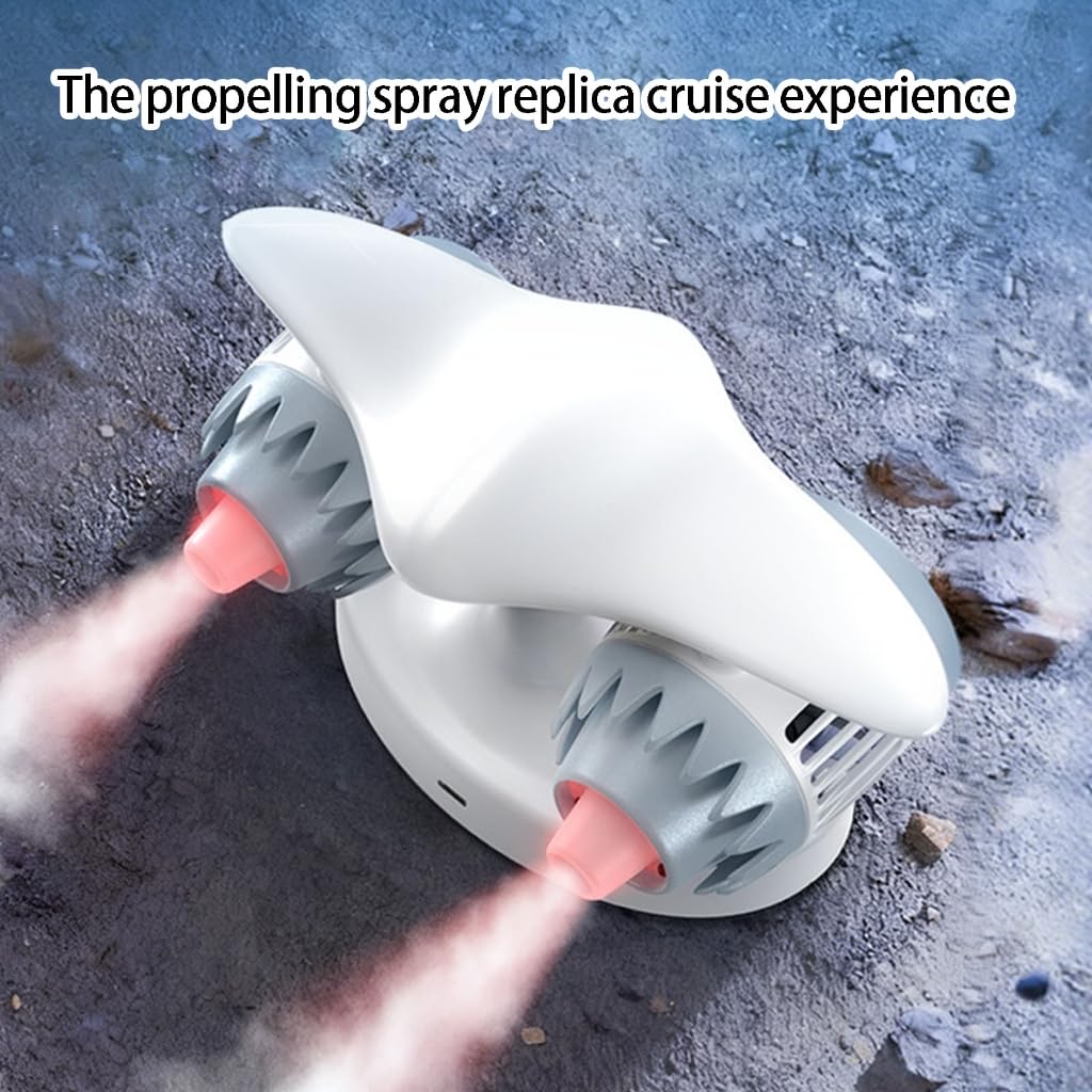 Ventilador de escritorio de 5000 mAh, con forma de plano, doble cabeza, recargable, dispositivo de refrigeración con textura de plástico para viajes y refrigeración