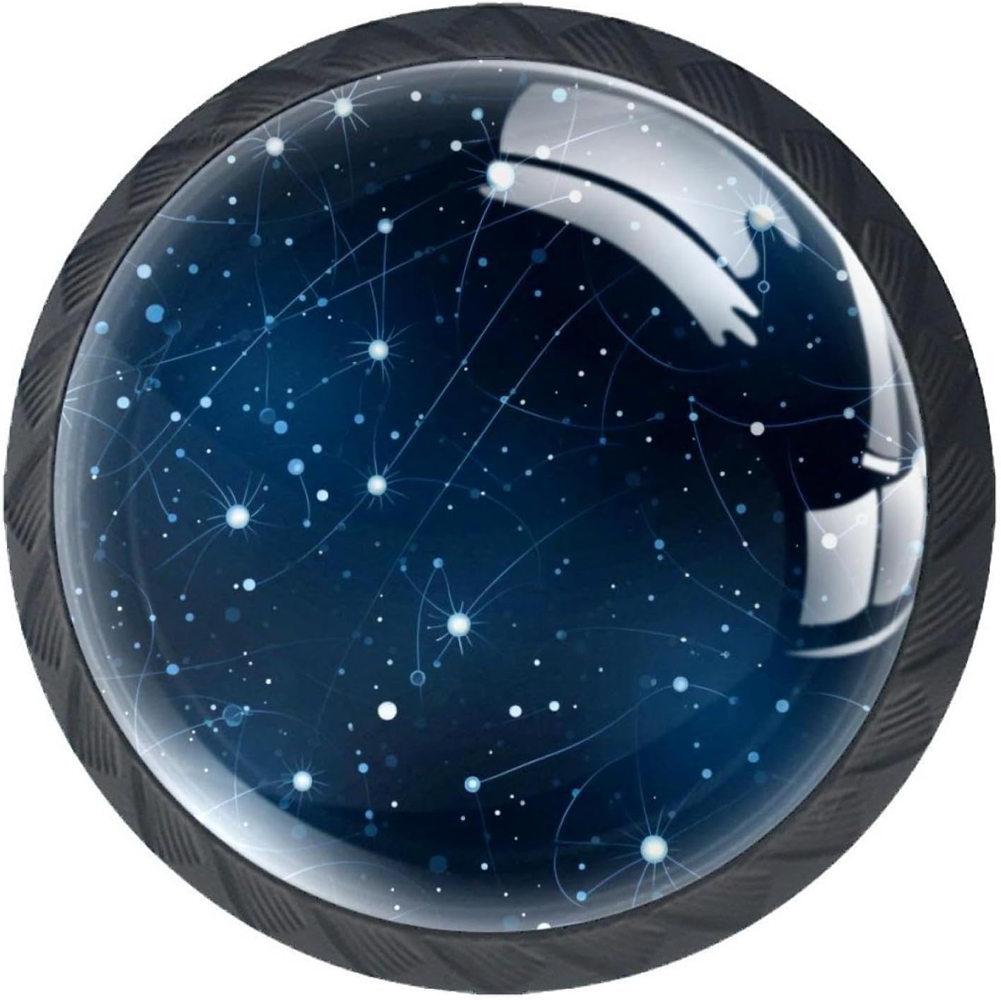 Drawer Handles Round Dark Blue Kitchen Dresser Bookcase 4 Pack