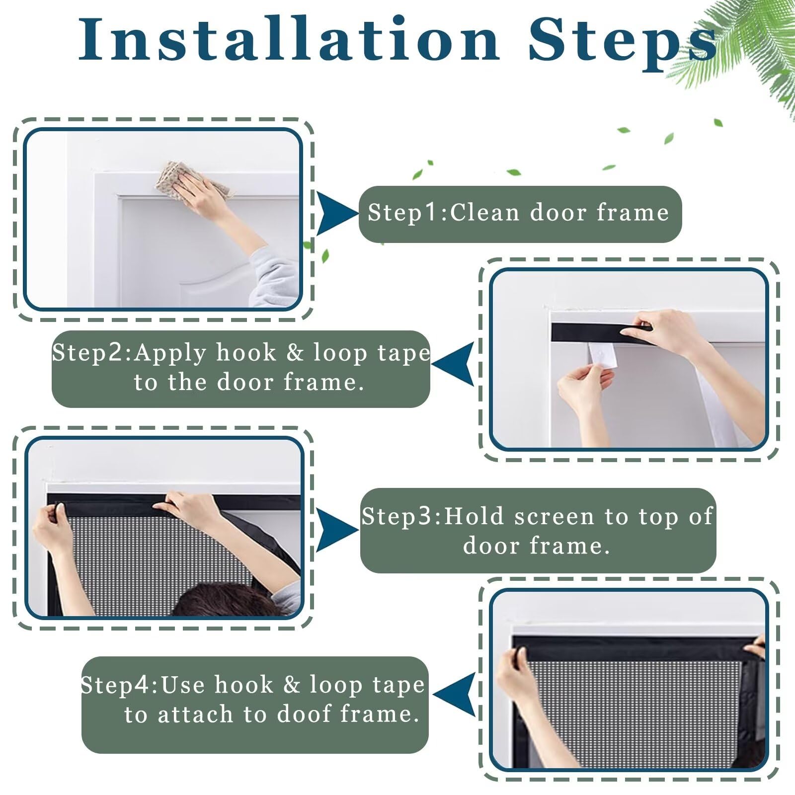 Rideau de protection contre le pollen des insectes pour caravane, porte moustiquaire, protection contre les insectes pour caravanes155x260cm Blanc, fermeture automatique