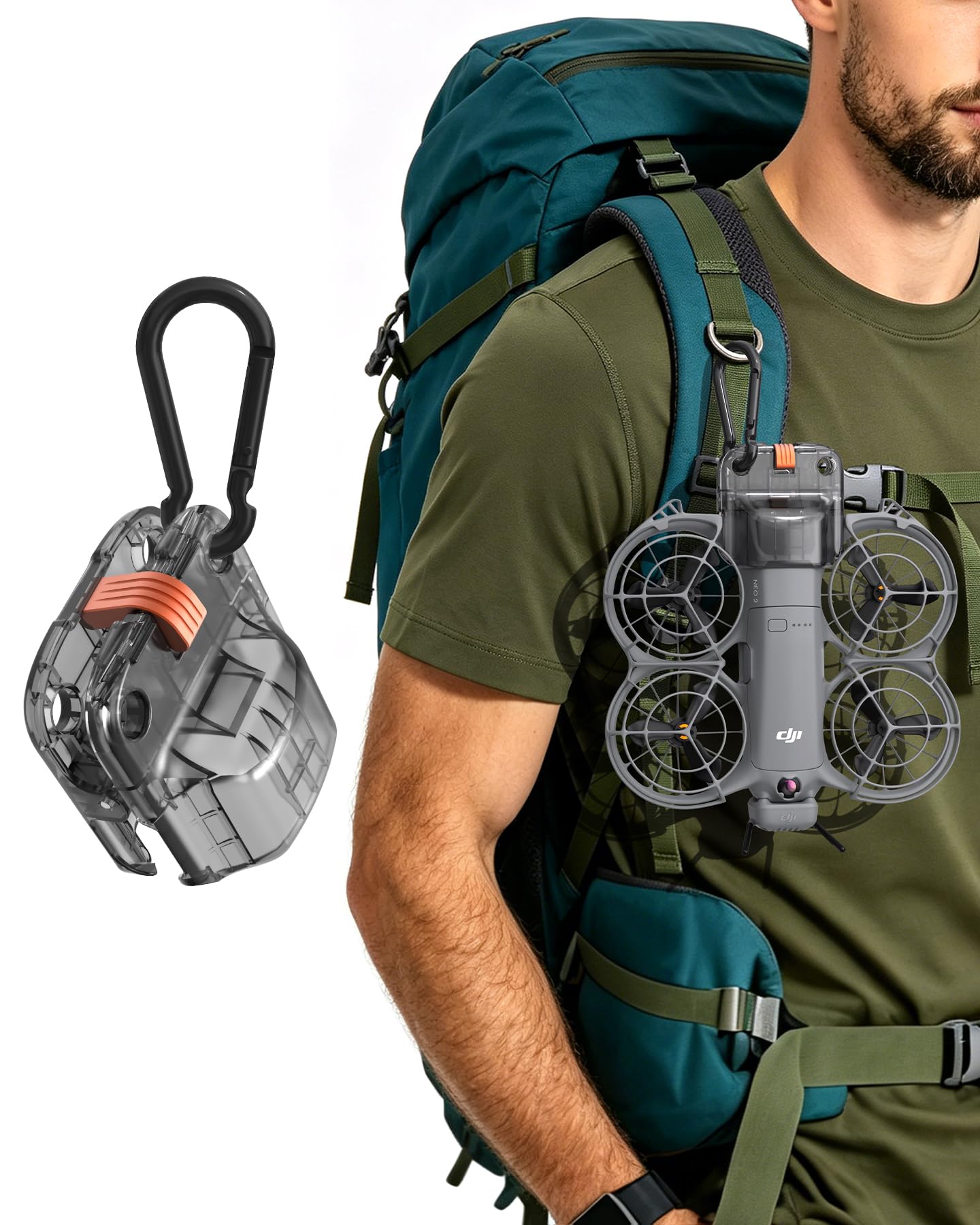 Ochrona żyroskopu dla drona DJI Neo 2, osłona żyroskopu dla akcesoriów DJI Neo 2, kompaktowa, lekka, przenośna do plecaka, na wędrówki, camping