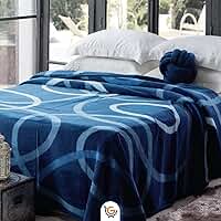Jolitex Cobertor Manta Casal Grosso 180x220cm Antialérgico Macio Aconchegante Pelo Fofo Azul Premium 100% Poliéster