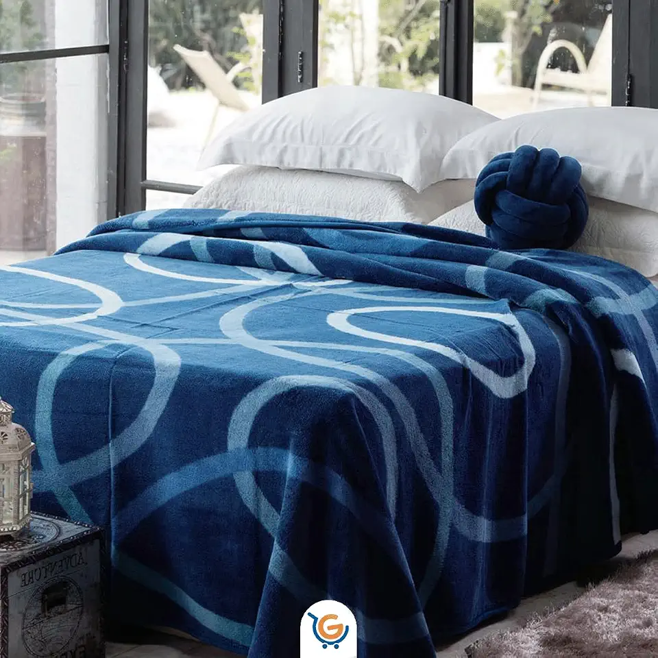 Jolitex Cobertor Manta Casal Grosso 180x220cm Antialérgico Macio Aconchegante Pelo Fofo Azul Premium 100% Poliéster
