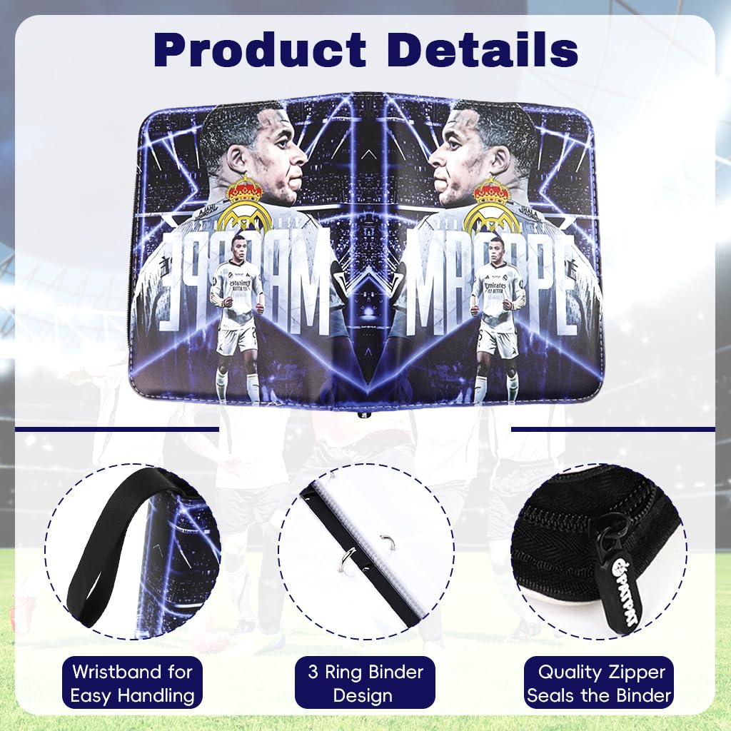 PATPAT Football Cards Binder PU 400 Pockets Waterproof Card Holder 1