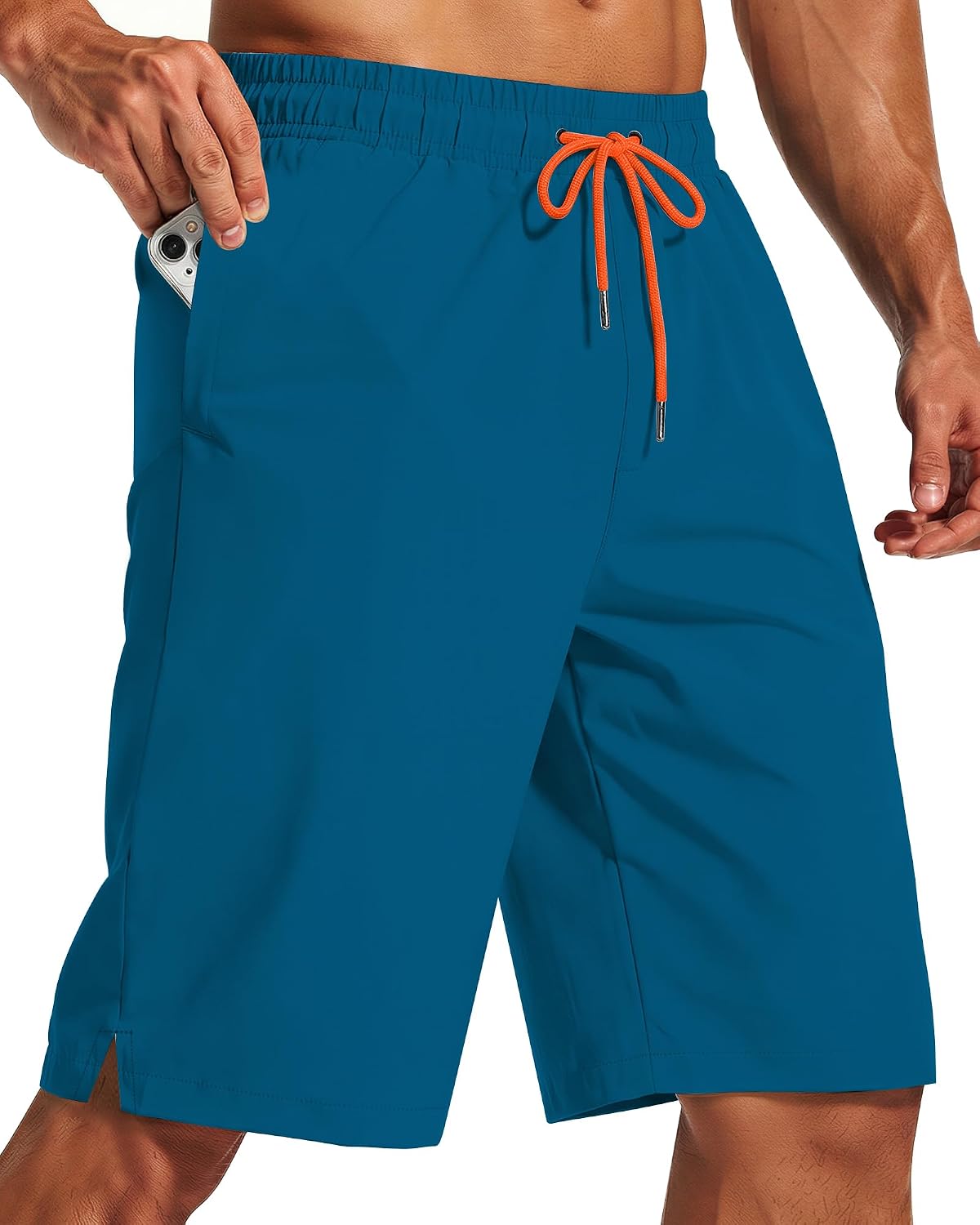Yufawow 11 Inch Men Swim Trunks with Mesh Lining Quick Dry Breathable for Summer Beach Cruise Water Park Gym Running