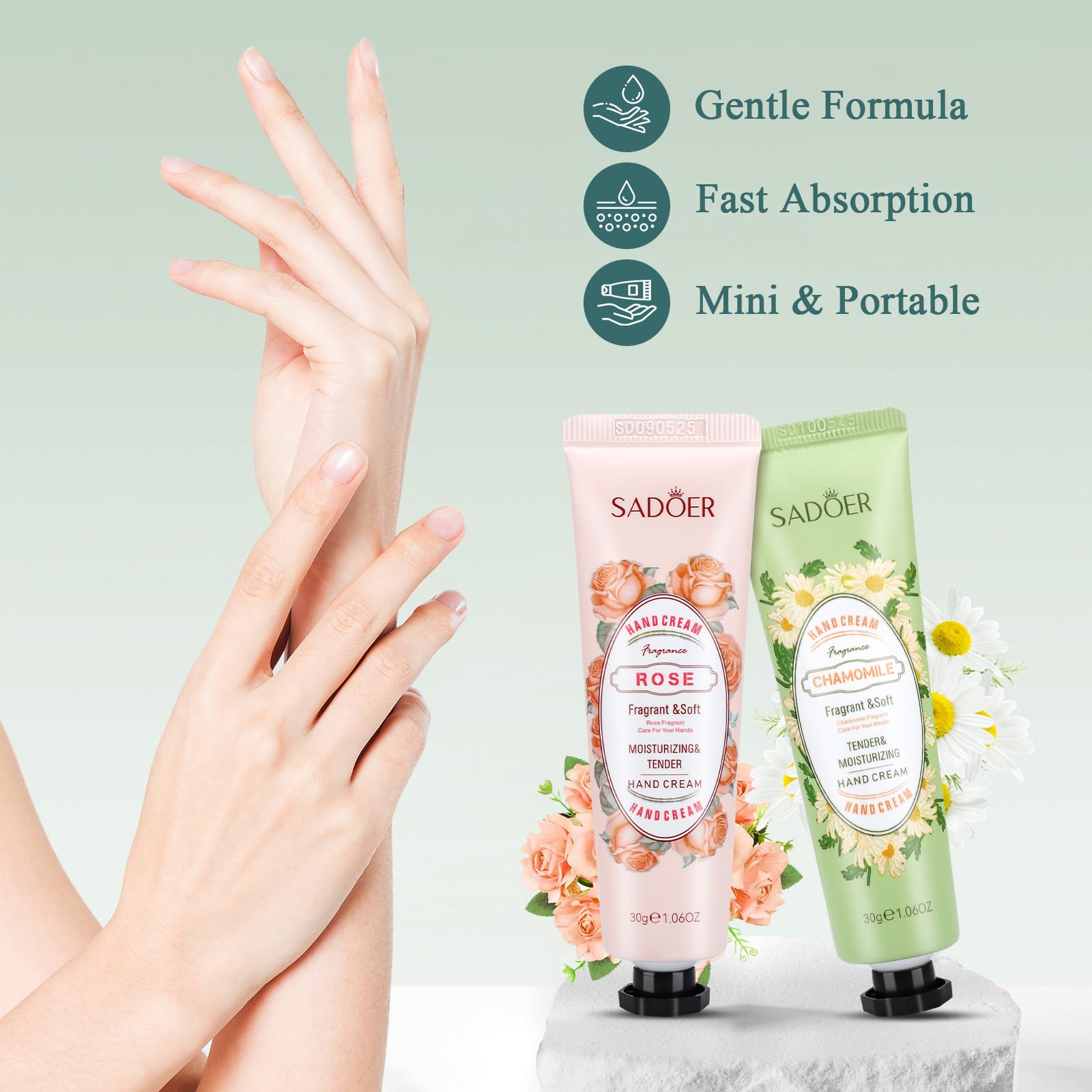 Handcreme Set, 20 Stück 30 g Mini Handcreme Frauen, Hand Cream (Packung mit 6)