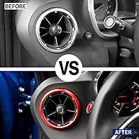 Vista 2 de JWWY para Camaro Anillo de Protección de Salida de Ventilación de Aire Acondicionado para 2017-2025+ Chevy Camaro Accesorios Interiores de Aleación