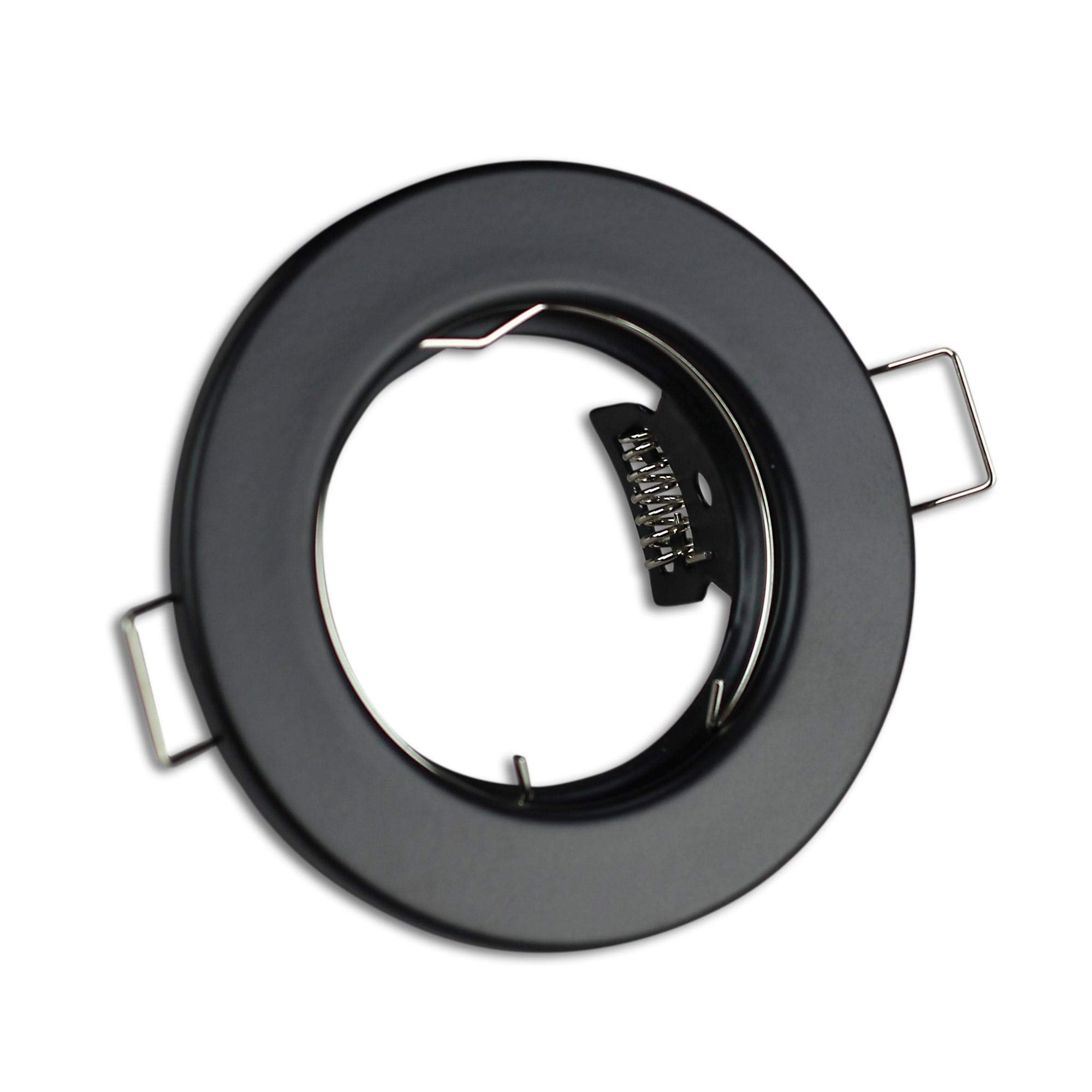 LED Einbaustrahler Schwarz Rund – 1,2 Watt, Neutralweiß, GU10, 55–60 Mm Bohrloch