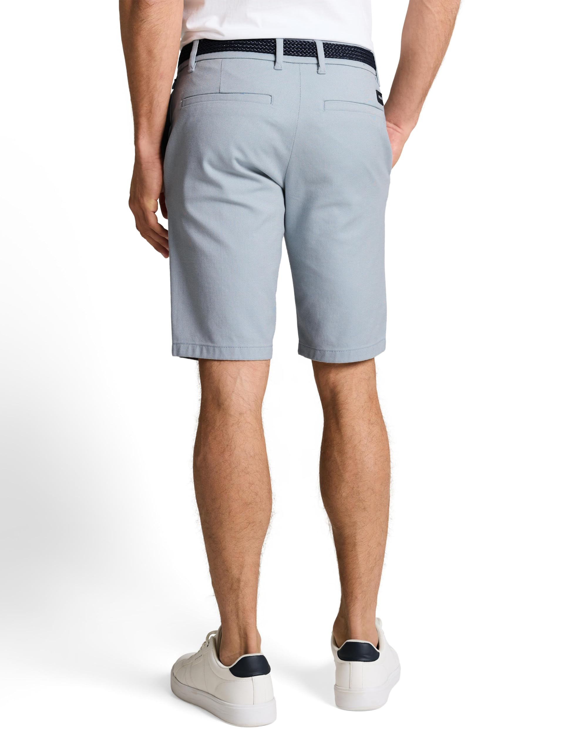 TOM TAILOR Herren Slim Fit Chino-Shorts mit Gürtel