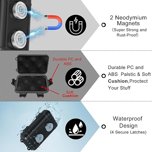 Miniatura 4 de Yoolon Soporte magnético para llaves debajo del coche (paquete de 2)