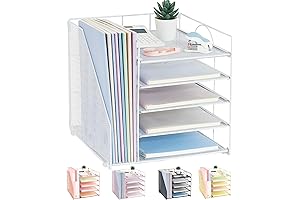 White 5-Tier Letter Tray for a Tidy Desk