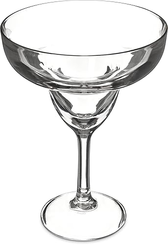 Carlisle FoodService Products 565207 Vaso Margarita de plástico resistente a los golpes, 16 onzas, transparente (paquete de 24)