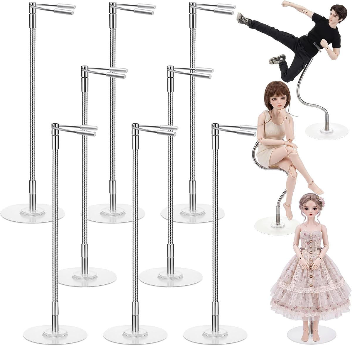 Wonderjune 8 Pcs Action Figure Stands