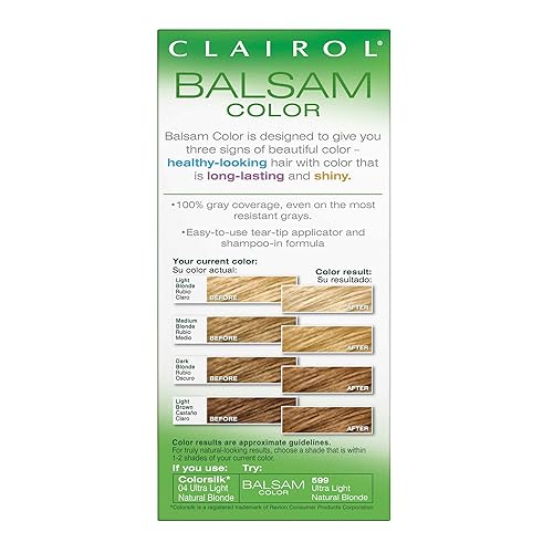 Miniatura 2 de Clairol Balsam - Tinte permanente para el cabello, color rubio natural ultra claro 599, paquete de 3 unidades