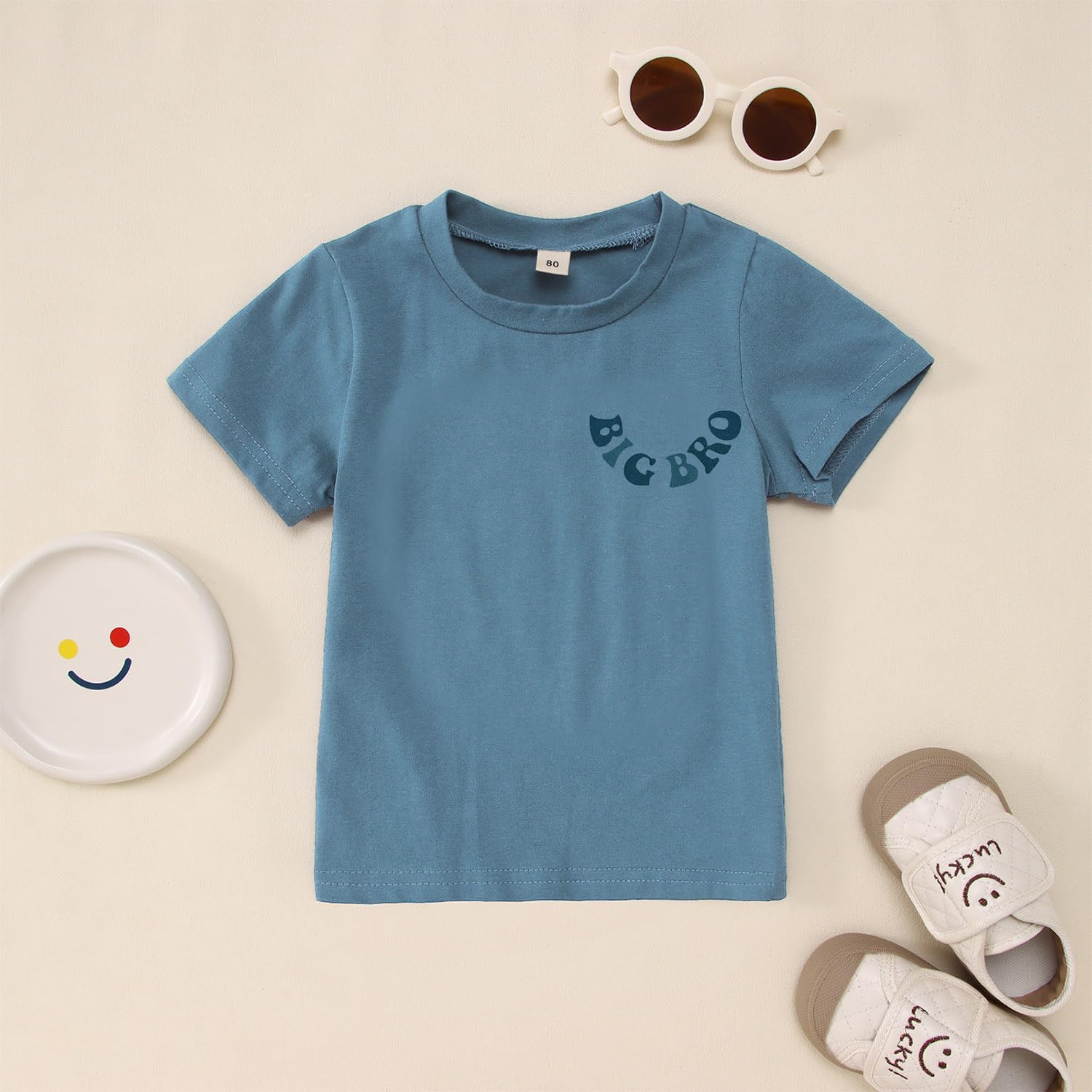 Big Brother Cool Big Bro Club T-shirt pour garçon T-shirt amusant pour frères et sœurs avec imprimé vêtements pour bébé été à manches courtes en coton