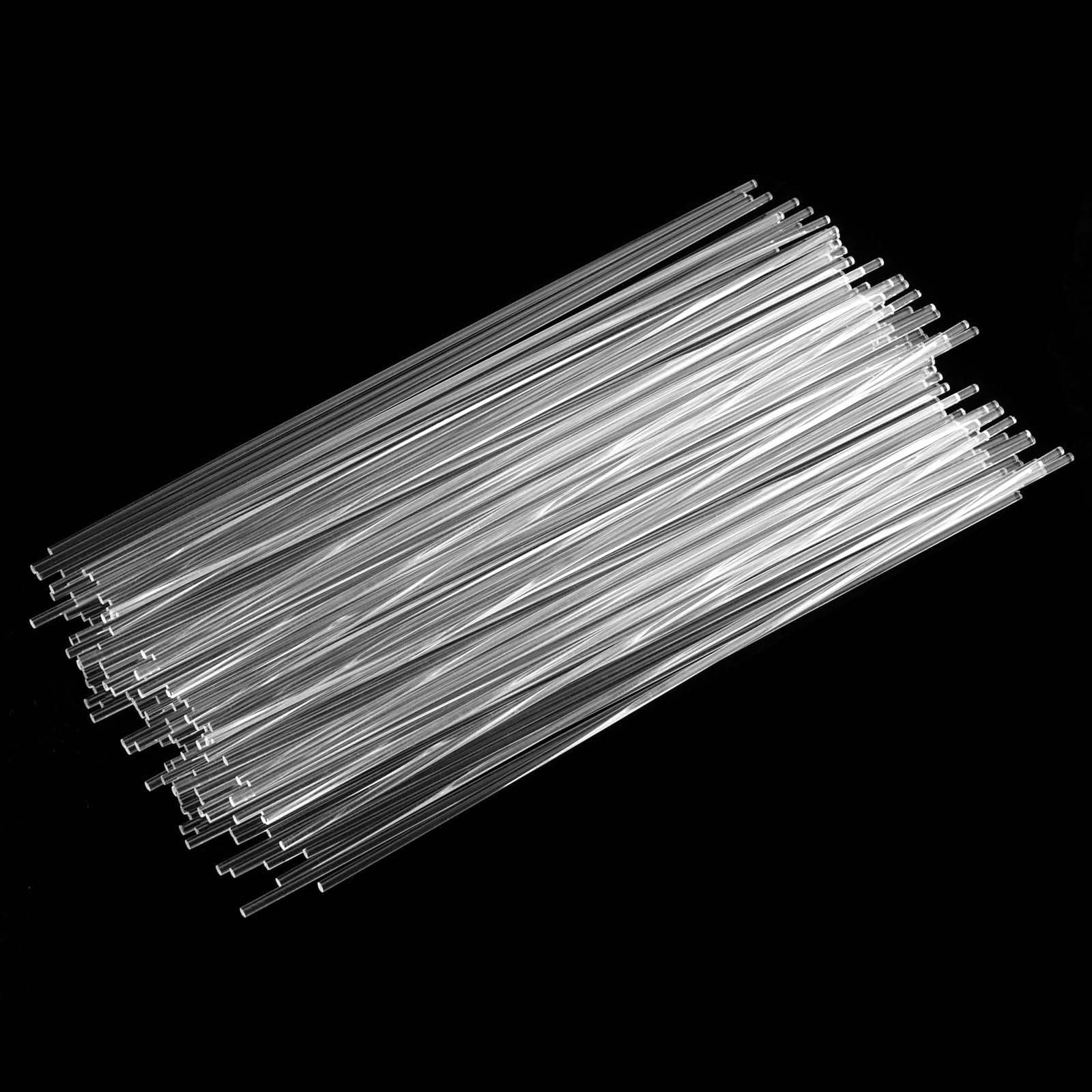 Acrilyc Rods Non Breakable Acrylic Rods Clear Plastic Sticks SAVITA 12pc Clear ...