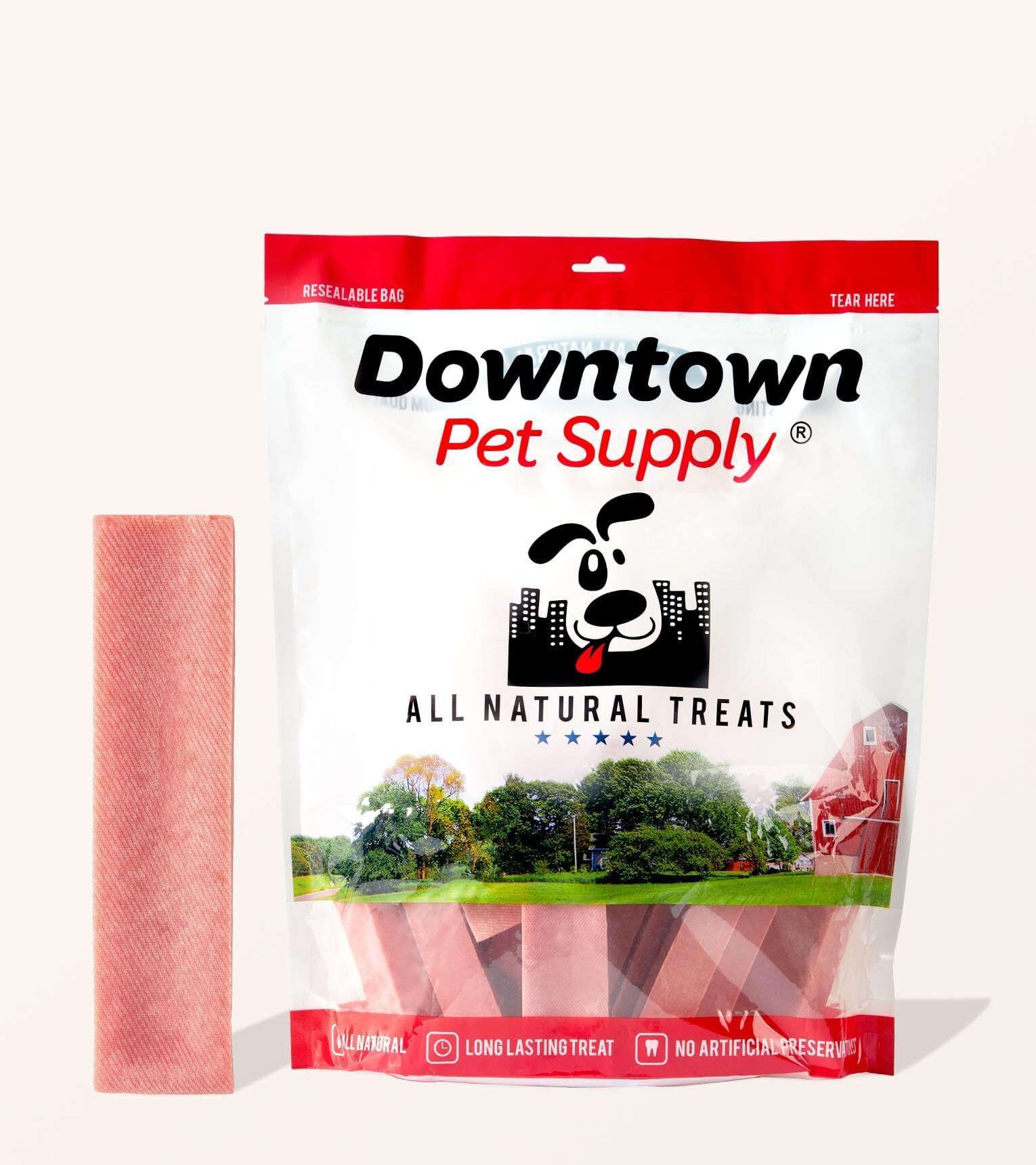 Downtown Pet Supply Strawberry Yak Chews for Dogs, Nutrient-Rich Himalayan Dog Chews, Long Lasting, Odorless and Easy to Digest - 2 LB