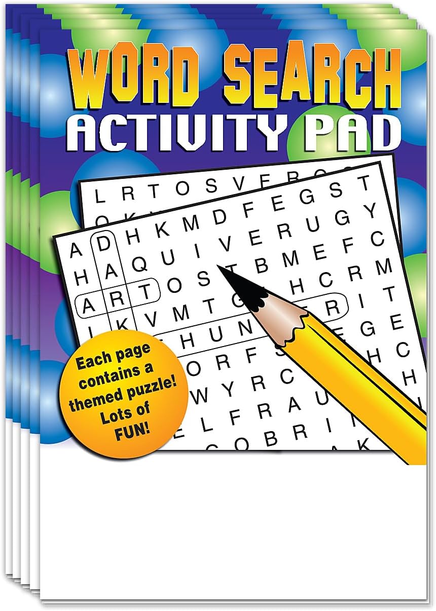 ZOCO - Word Search for Kids - Mini Activity Pads (50 Bulk Pack Without Crayons) - Party Favors, Goodie Bag Stuffers, Activities for Kids