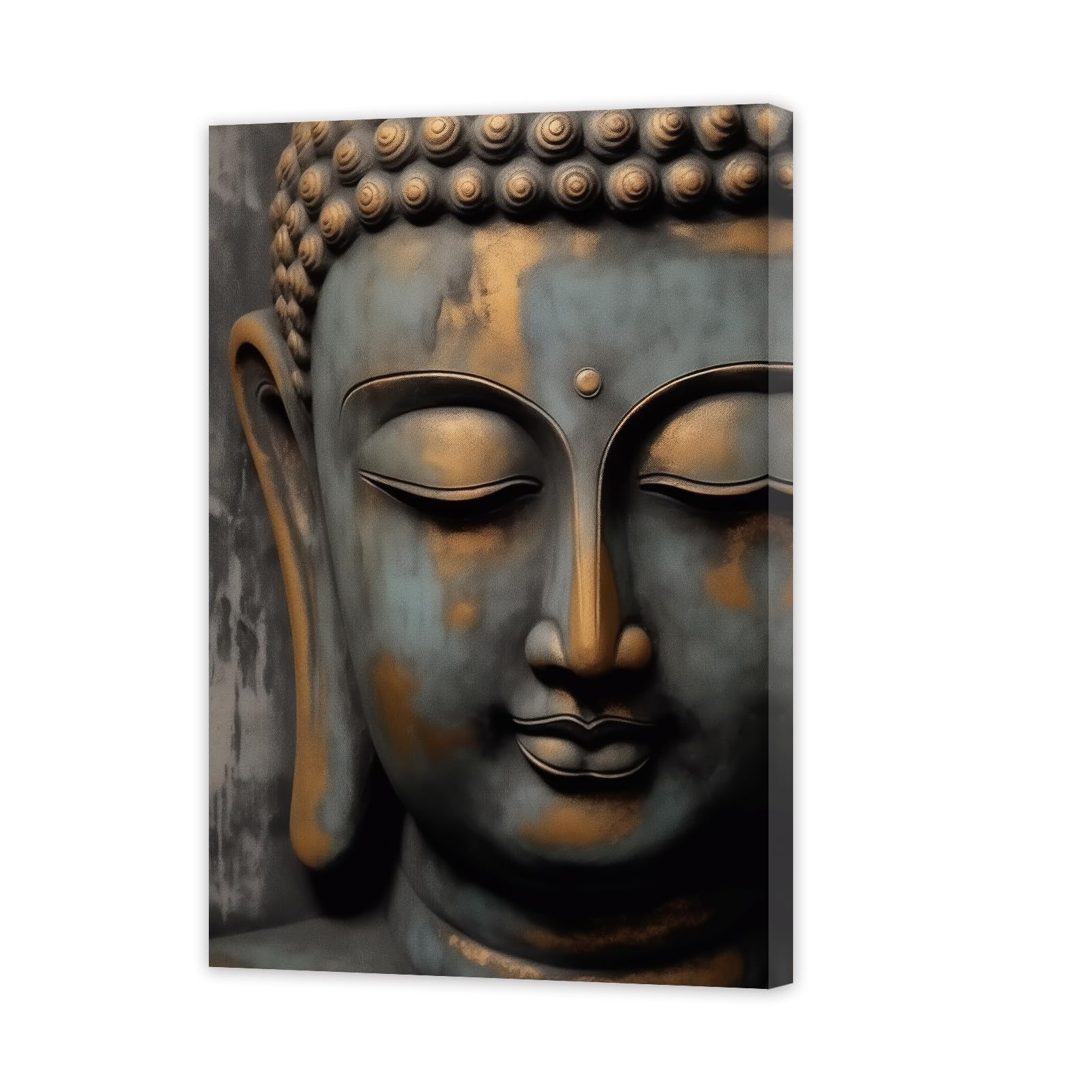ZXHYWYM Buddha Canvas Wall Art Zen Pictures Buddha Statue Painting Spa Meditation Spiritual Artwork Print for Yoga Room Bathroom Wall Decor Framed (B, (70.00 x 105.00 cms)) โ image 1