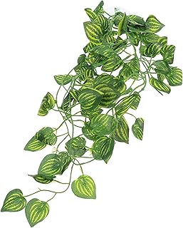 COLLBATH Plantas De Paisagismo Plantas De Plástico Acessórios De Tanque De Lagarto Plantas De Aquário De Plástico Plantas De Réptil Caixa De Réptil Falsa Videira Réptil Plantas De Terrário