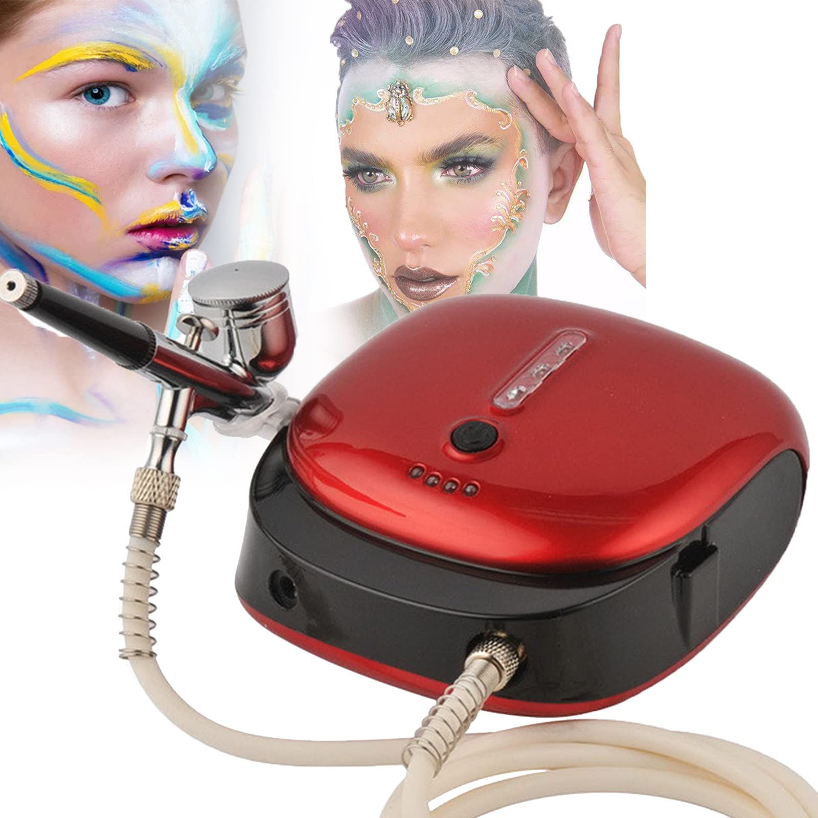 Kit aérographe double action pour maquillage, peinture artistique, tatouage, décoration de gâteau et manucure