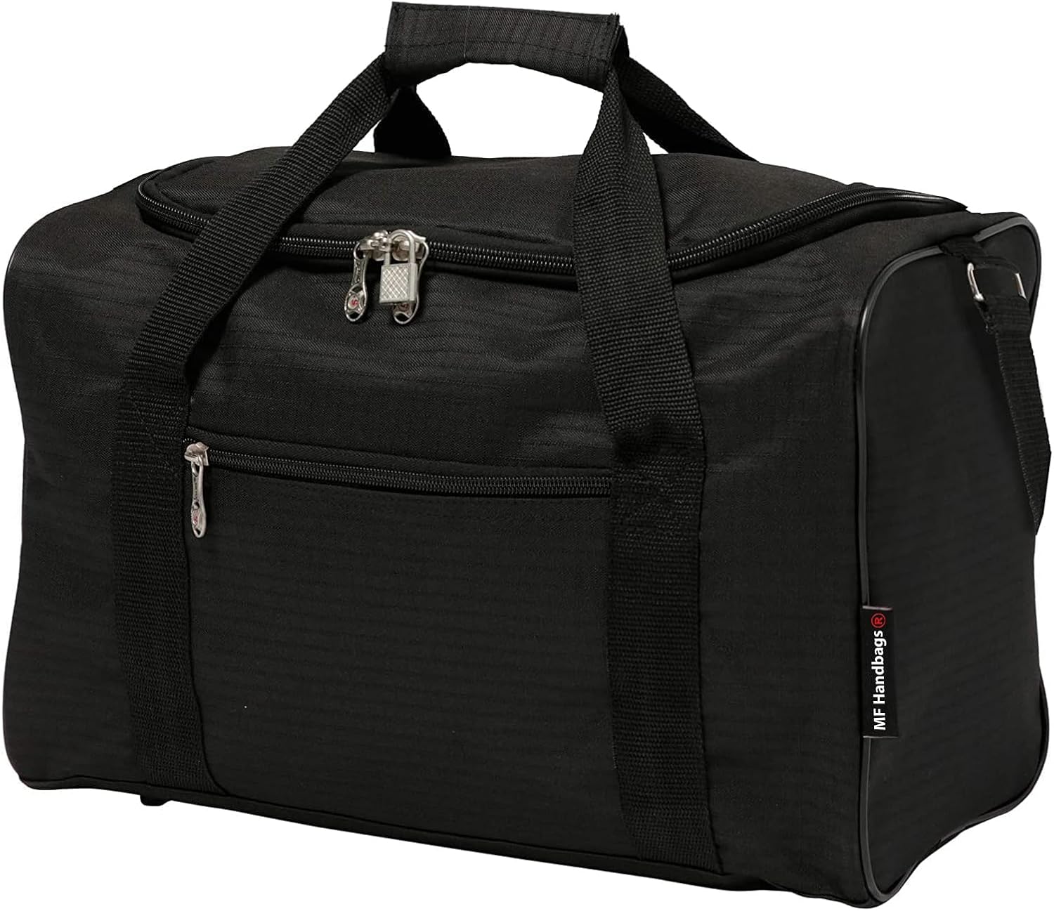 Ryanair 40x20x25 Maximum Sized Travel Carry On Under Seat Holdall Cabin Lightweight Bag– Take The Max on Board! with 3 Years Warran y (Black)