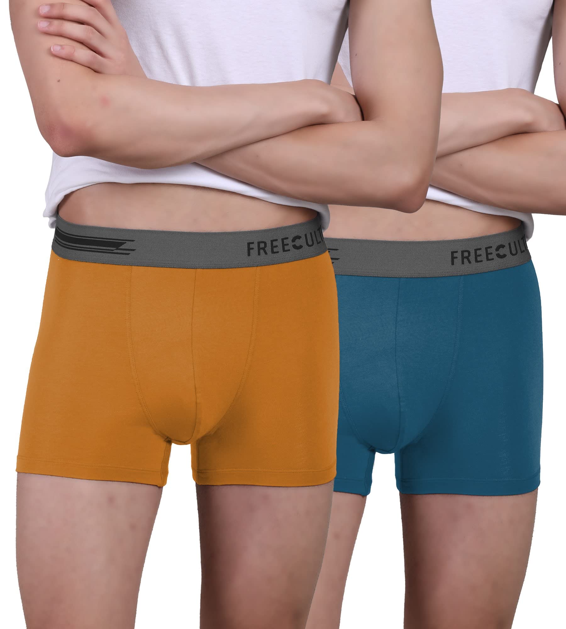 Freecultr Men's Underwear Micromodal Airsoft Trunk Comfortable – Sweat Proof, Non-Itch, No Chafing, Ultra Soft & Breathable Fabric | Mens Underwear Combo Pack of 2