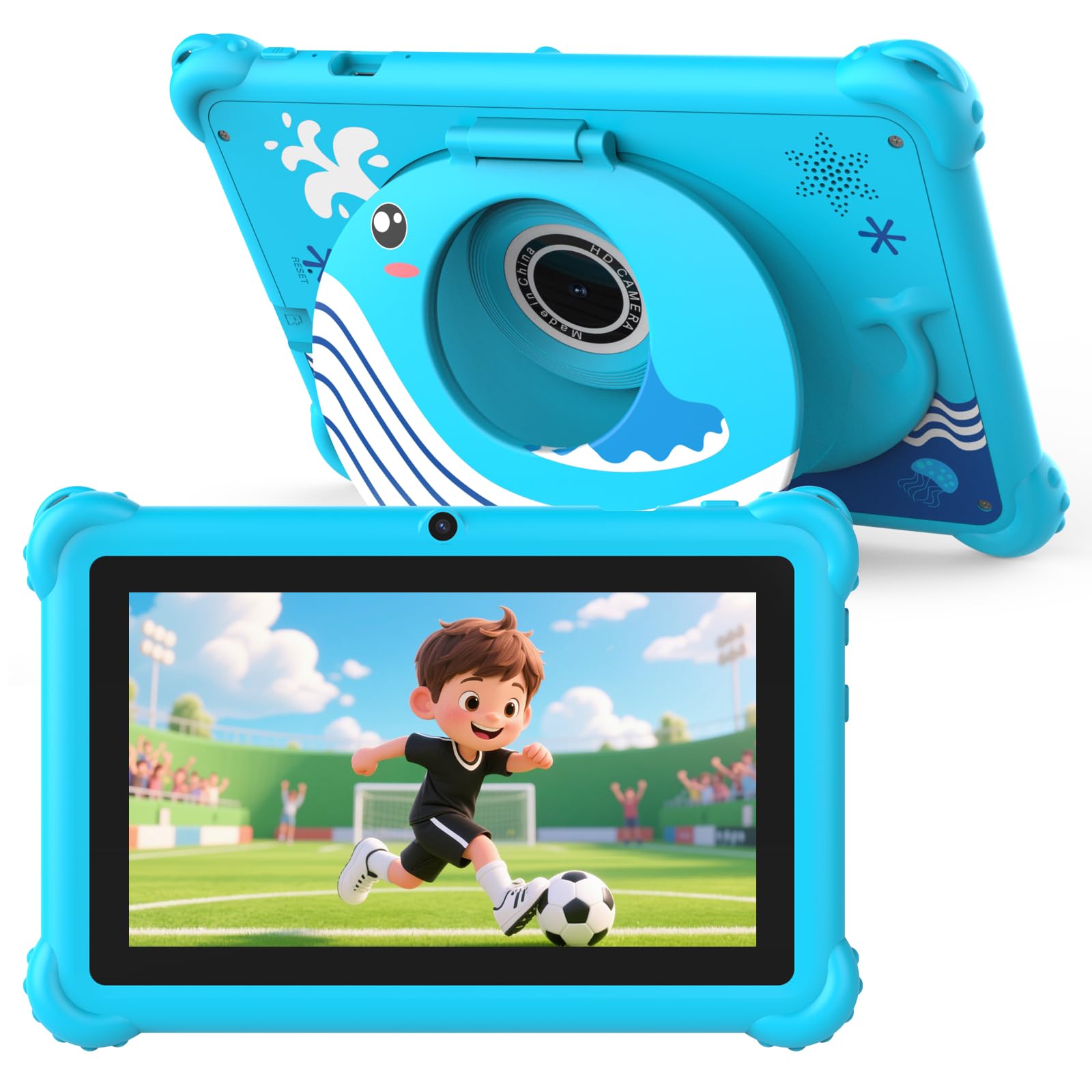 7 inch Android 12.0 Kids Edition Kids Tablet, IPS Screen, 4GB RAM, 32GB ROM, Bluetooth, Parental Control, Dual Camera, Slim Case for Educational Games.-image-11