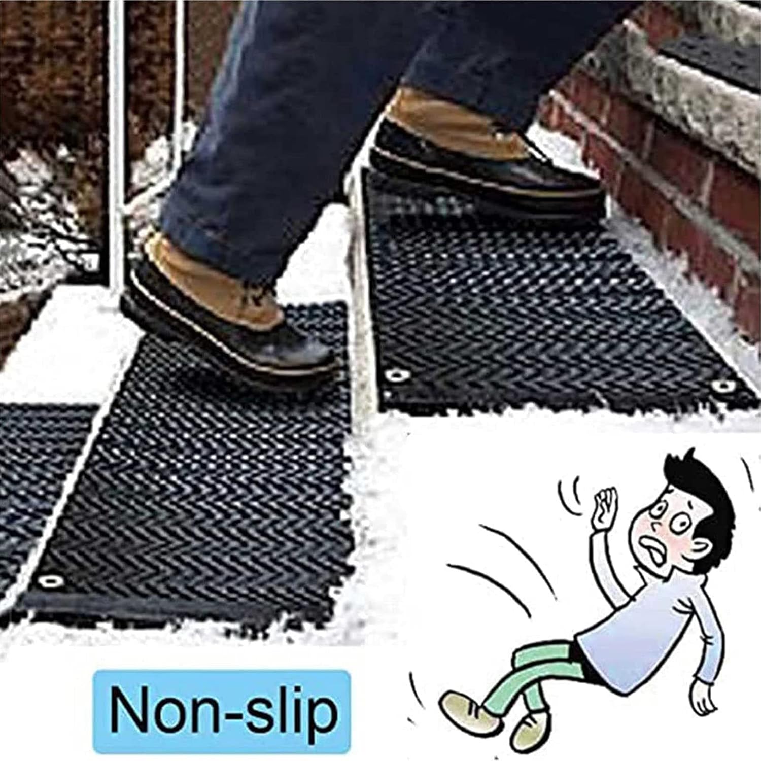 review TROONZ Heated Snow Melting Mats for Stairs, Heated Outdoor Mats, Non-Slip Snow Melting Mats for Winter Snow Removal, Outdoor 5ft Power Cord Winter Removal-2 PCS||10 * 30in (25.4 * 76.2 cm)