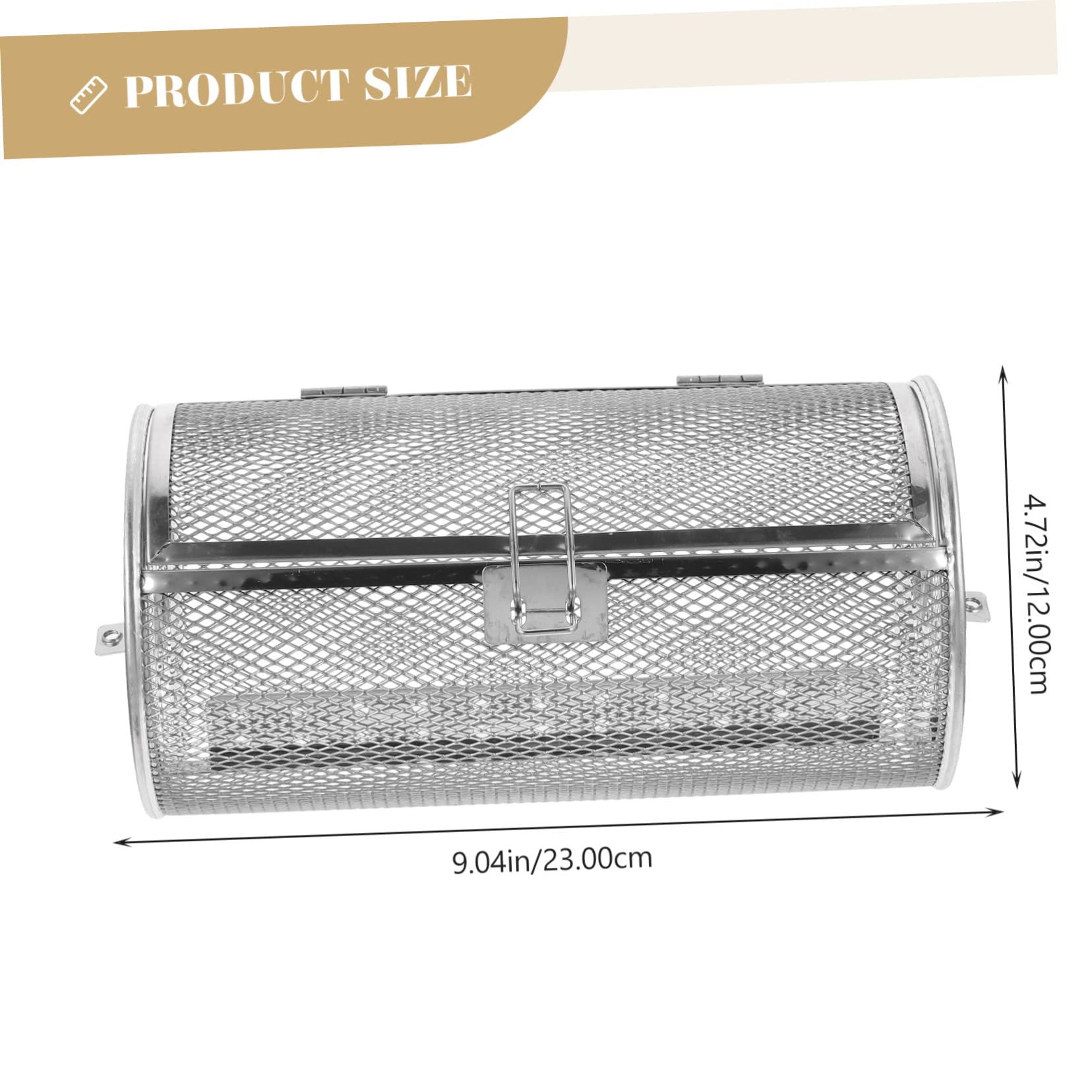 Toddmomy Cestello Colore Argento Design Rotante in Acciaio Inossidabile per Grigliare per Verdure e Cipolle, per Riunioni Familiari e Arrostire in Cucina