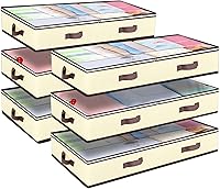 Vista 13 de Budding Joy Contenedores de almacenamiento debajo de la cama de 90L, organizadores de juguetes debajo de la cama y bolsas de almacenamiento de ropa