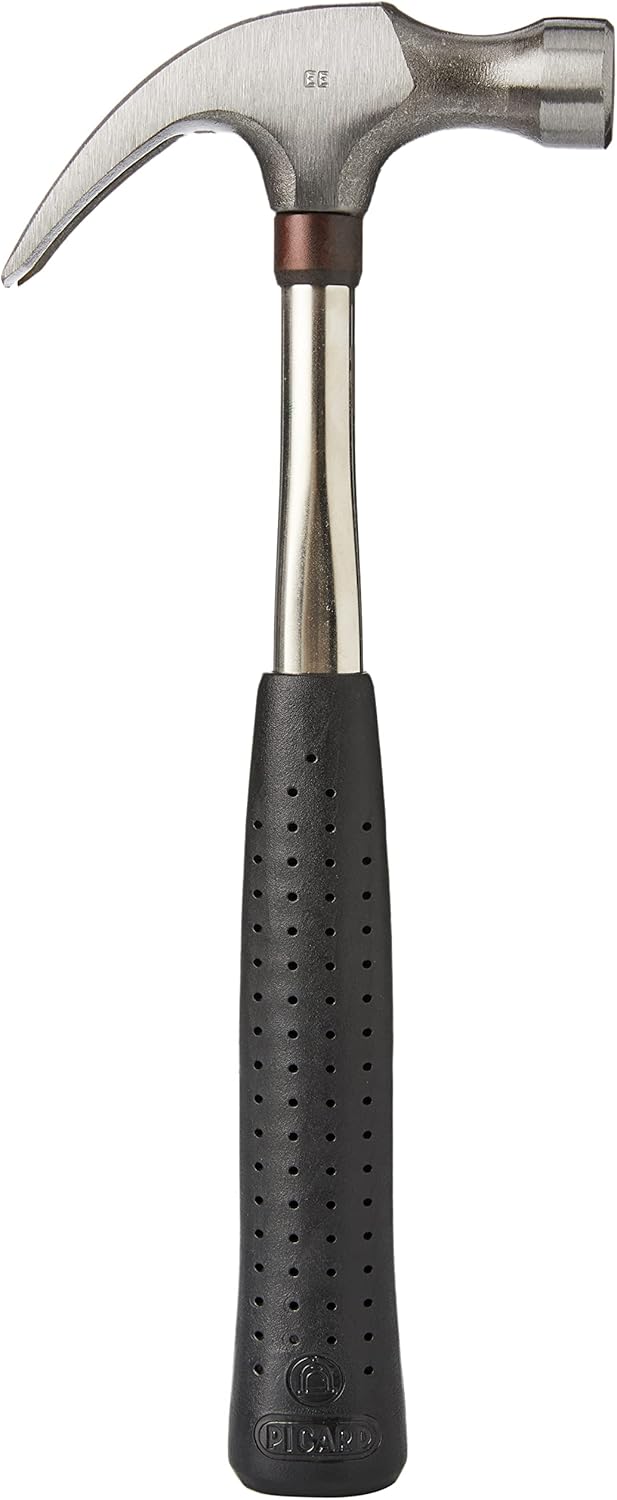 Picard Claw Hammer 740g – American Pattern, Alloy Steel Head Bright Finished with Transparent Coating, C45 Tubular Steel Handle, Traditional 1-Component Grip, 16mm – 0029100-16