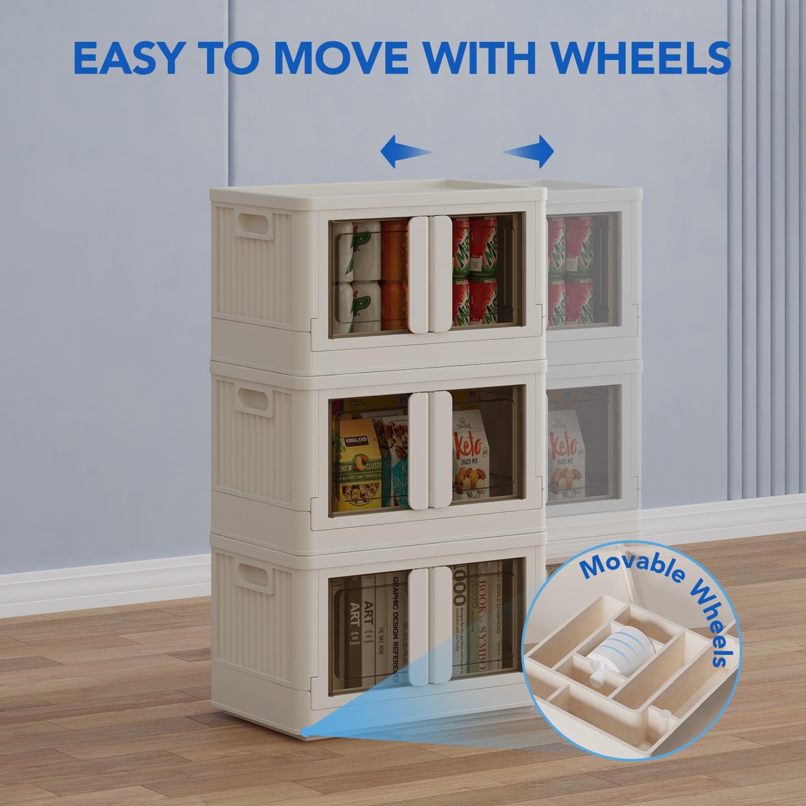 Snapklik.com : FLEXIMOUNTS 75 QT Stackable Storage Bins