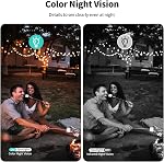 2K UHD Smart Wireless Security Cameras,WiFi Camera with Color Night Vision, Motion Detection, 2-Way Audio, Weatherproof, Cloud/SD Storage for Home Security (2.4GHz Only) (White 2 Pack)