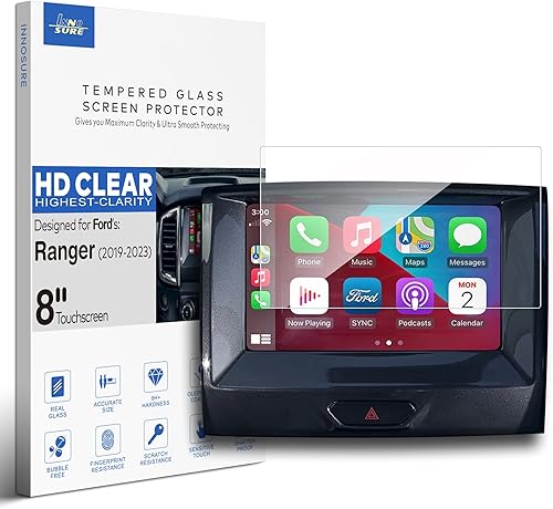 Protector de pantalla de vidrio templado para Ford Ranger XLTLARIAT Sync3 2019, 2020, 2021, 2021, 2022, 2023, pantalla táctil de 8 pulgadas 9H