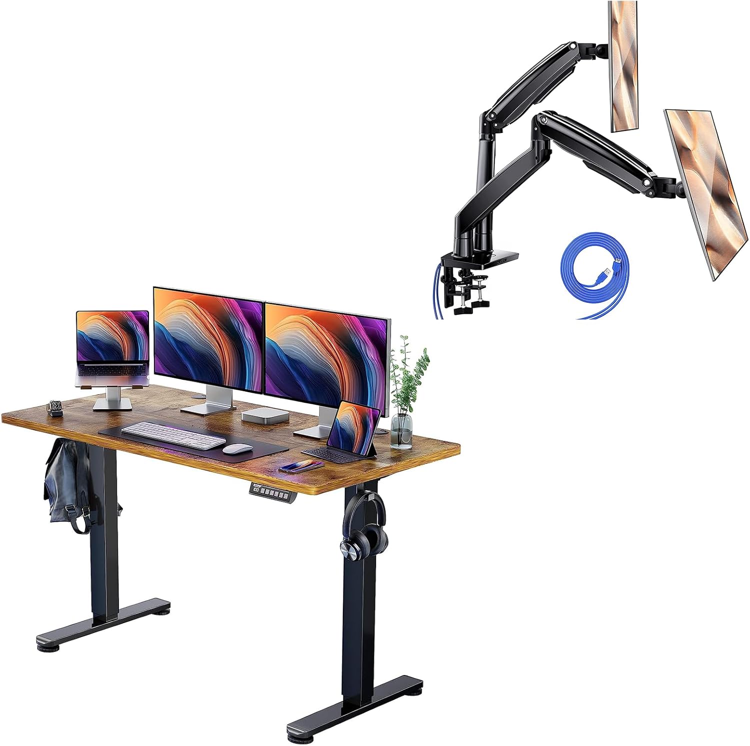 ErGear Height Adjustable Electric Standing Desk Dual