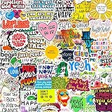 200PCS Inspirational Words Stickers for Laptop, Motivational Quote Stickers for Water Bottles, Trendy Vinyl Waterproof Positive Sticker Decals Packs for Adults Teens Hydroflasks Book Computer