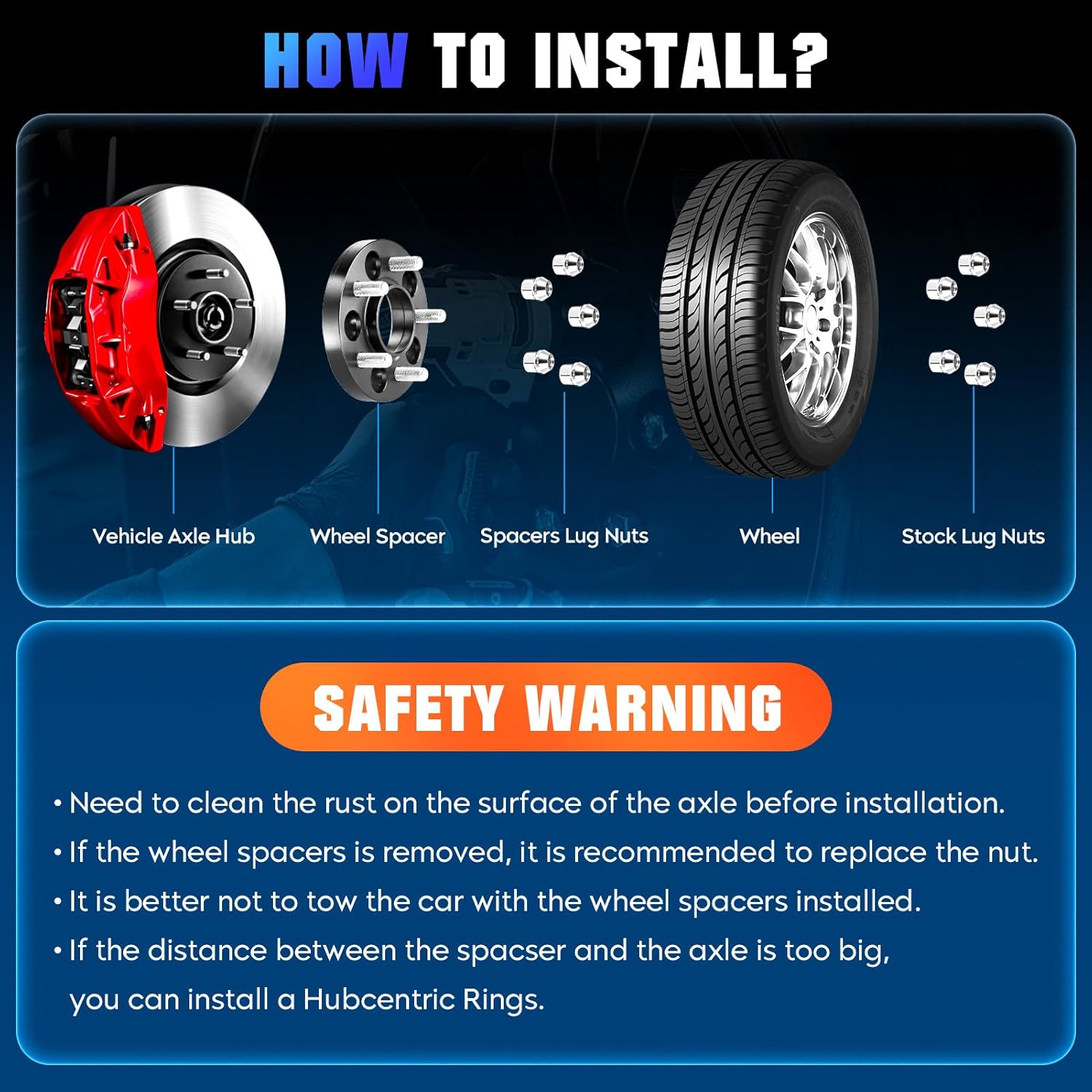 Youxmoto 5x4.5 1 inch Wheel Spacers Fit for Honda Accord Civic CR-V CR-Z, Fit for Acura CL ILX RSX TLX TSX MDX, 64.1mm Hub Bore 1'' Wheel Adapters with 12x1.5 Studs, 4PCS