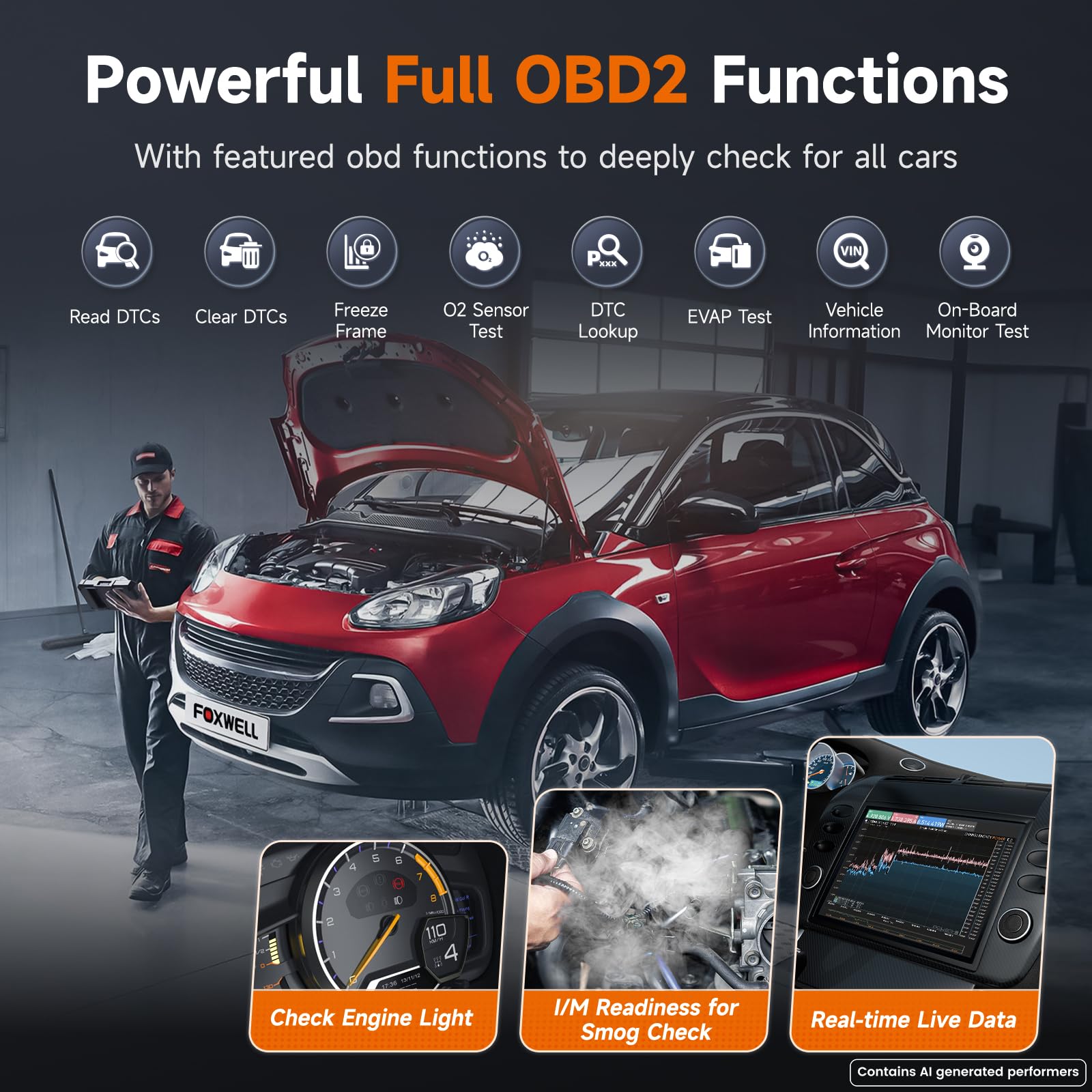 Amazon | FOXWELL NT624 Elite OBD2スキャナー NT614Elite