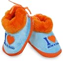 Neska Moda 6 To 12 Months I Love Mom And Dad Print Baby Booties (Blue,Orange)-BT1507 gallery image