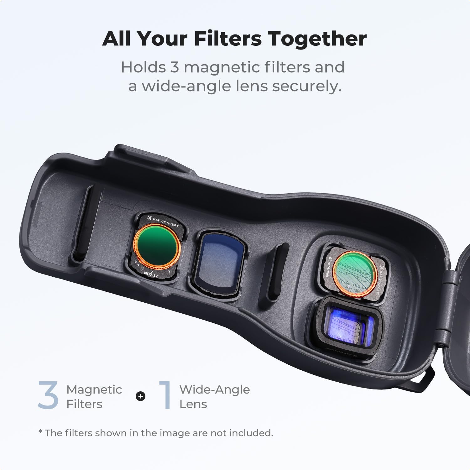 K&F CONCEPT PT61 etui ochronne kompatybilne z DJI Osmo Pocket 4 / Pocket 3, twarda obudowa z wbudowanym schowkiem filtra, pokrowiec ochronny PC z miękką podszewką, przenośne etui podróżne do