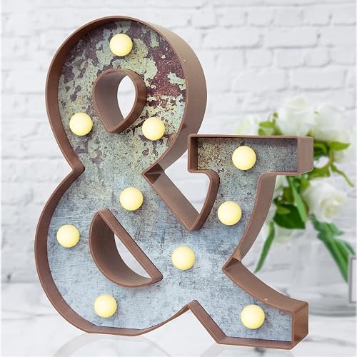 LED Marquee Light Up Letters Industrial Vintage Style Lighted Letters