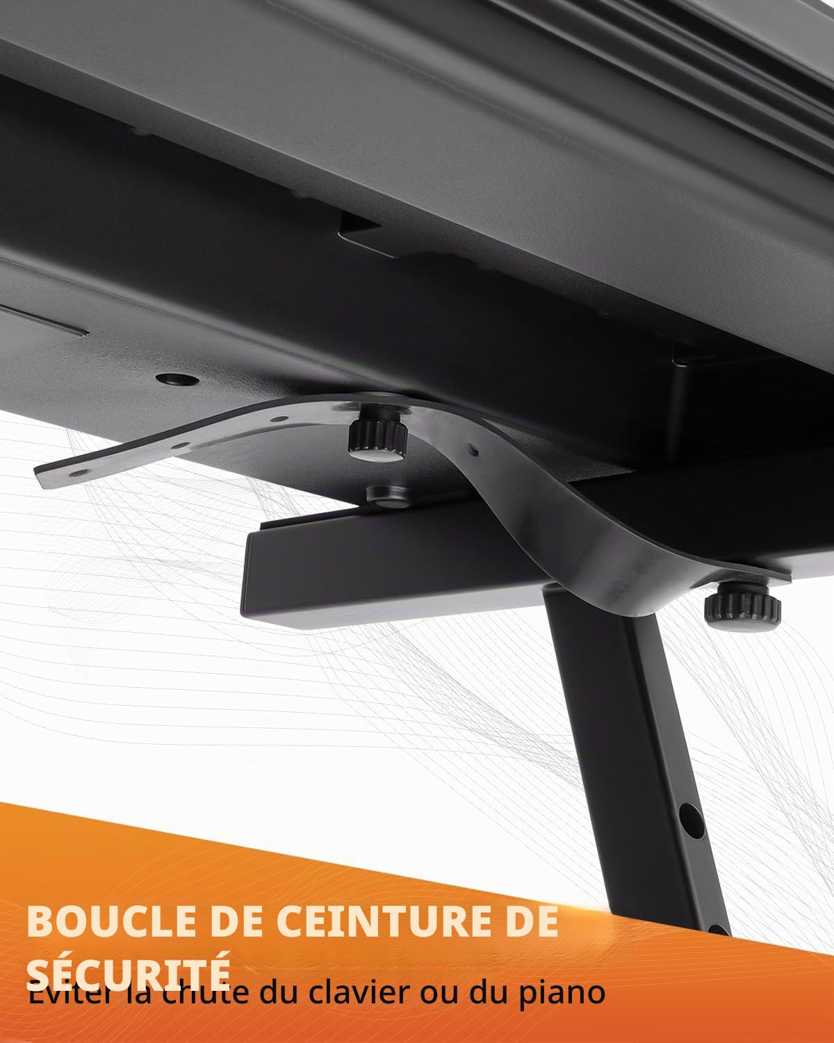 STRICH Support de clavier de piano - Support de musique portable réglable pour enfants et adultes - Convient pour pianos électriques 54, 61, 88 touches, support de clavier de musique stable (style Z)