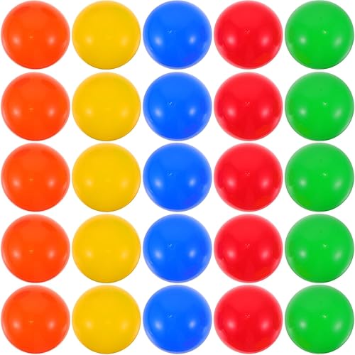 Hemoton Bolas de juego de bingo, 25 unidades, bolas de rifa, bolas de bingo sin número, bolas huecas de plástico, bolas de dibujo de rifa de 1.575 in