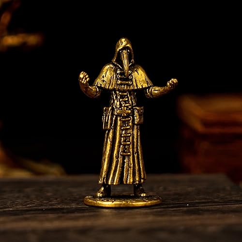 CHOVY Solid Brass Dark Mage Statues - Retro Design Crow