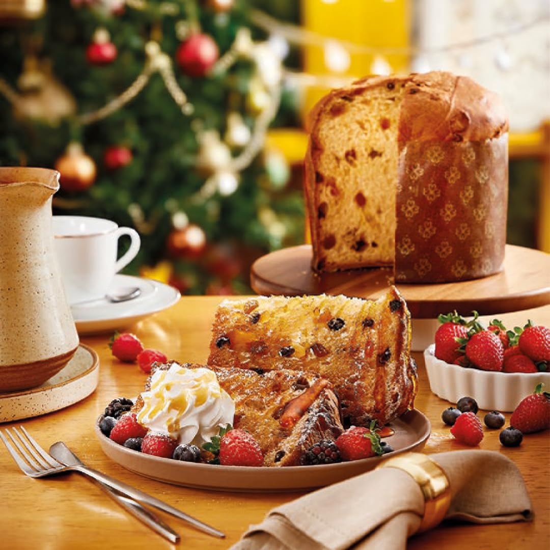 Bauducco Classic Panettone - Moist & Fresh Holiday Cake - Traditional Italian Recipe With Candied Fruit & Raisins 24.0oz (Pack of 1)