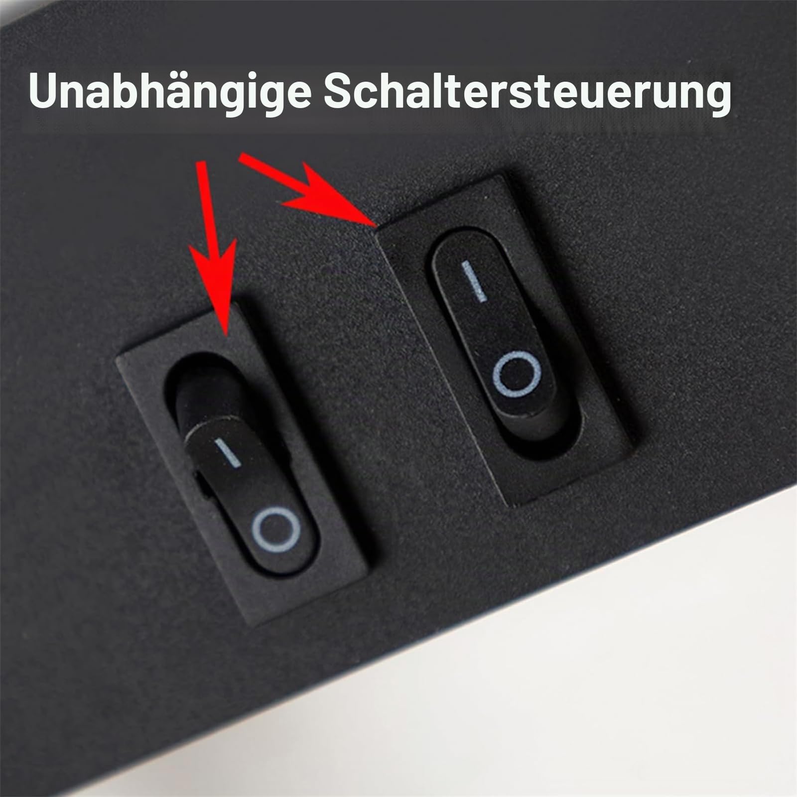 LED Wandleuchte Schwarz 350° Drehbar Wandleuchten Innen Modern mit Zwei Unabhängige Schalter Wandlampe Metall Wohnzimmer Leselampe Wandbeleuchtung für Schlafzimmer Dekorative (Warmes Licht,Links)