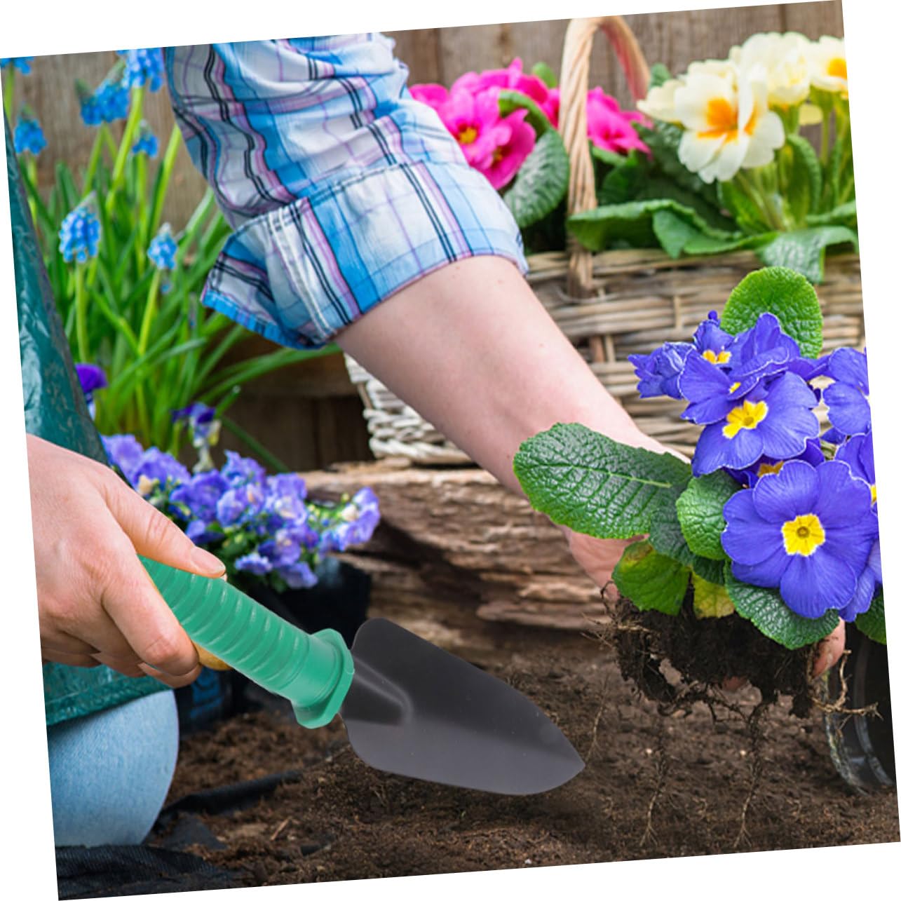 YARNOW Herramientas de Jardinería para Plantar Incluye Palas y Rastrillos Estuche de Almacenamiento para Jardinería y Mantenimiento de Jardines