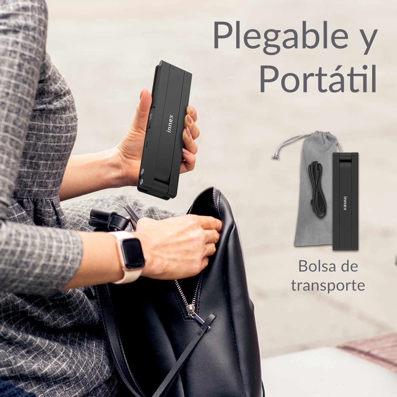 Innex DC500 USB 4K Cámara de Documentos, Webcam y Escáner 3 en 1 de 16MP | Micrófono con Cancelación de Ruido, Enfoque Automático dual, LED, OCR para educación a distancia en Win/Mac/Chromebook