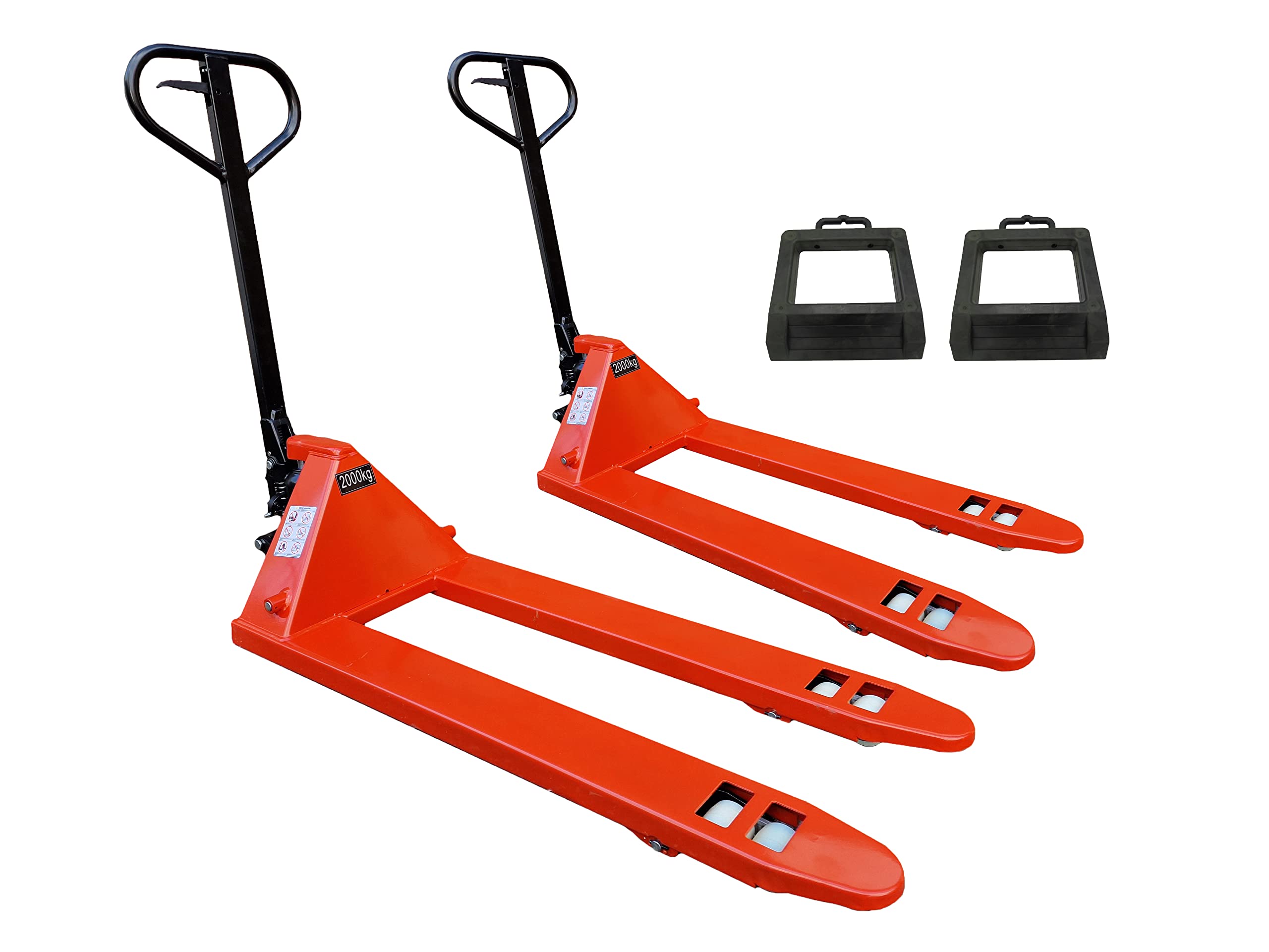 Hand Pump Pallet Truck Jack with Chock 2 Ton X2 (Euro Manual Trolley Lift Mover 2T 2000KG)